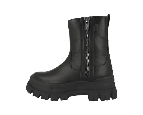 BUFFALO Damen Stiefel Aspha Bootie Zip - Schwarz - 37 - Modischer Damenstiefel mit seitlichem Reißverschluss und hoher Plateausohle für optimalen Komfort. Ideal für Freizeitlooks.