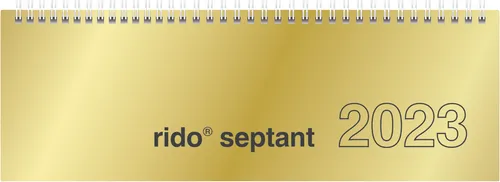 Rido Septant Chromolux Tischquerkalender 1 W 2 S ca 30,5 x 10,5cm 703612913 2023