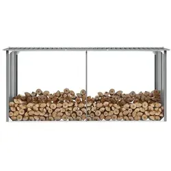 vidaXL Brennholzlager Stahl 330x92x153cm