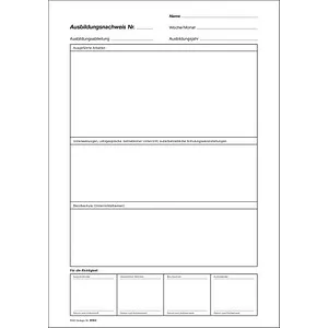 RNKVERLAG 5084 - Ausbildungsnachweisblock für alle Berufe, 28 Blatt für wöchentliche oder monatliche Eintragungen, handliches DIN A4 Format