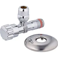 Eckventil Schlauchverbindung Gerade - Praktisches Eckventil für den Anschluss von Wasch- oder Spülmaschine, trinkwassergeeignet und mit absperrbarer Funktion. Robustes Messing mit verchromter, kratzfester Oberfläche sorgt für Langlebigkeit.