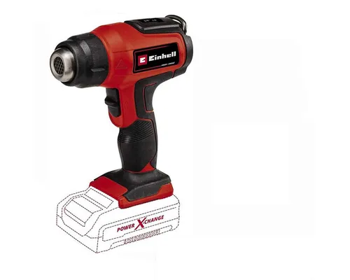 Einhell Akku-Heißluftpistole TE-HA 18 Li - 18V (Solo) - Flexibles Akku-Heißluftgebläse mit 2 Temperaturstufen. Ideal zum Verformen von Kunststoffen und Entfernen von Lacken. Ergonomischer Griff und Überhitzungsschutz für sicheres Arbeiten.