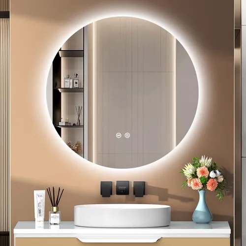 Produktbild PESENXAN LED Badezimmer Spiegel mit Touch-Dimmer, 60 cm