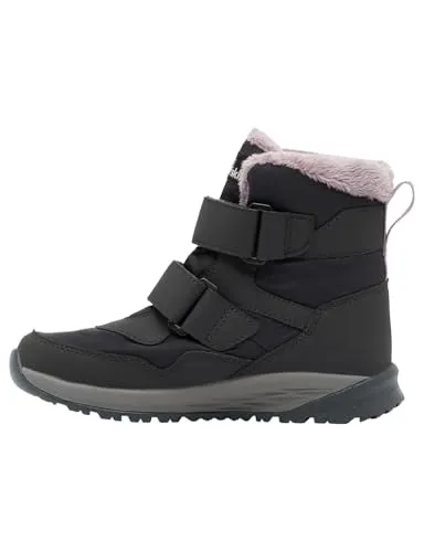 JACK WOLFSKIN Kinder Multifunktionsstiefel POLAR BEAR-G TEXAPORE MID VC K - Wanderschuhe für Kinder, ideal bei Kälte und Schnee - wasserdicht mit TEXAPORE Membran und schnellem An- und Ausziehen durch zwei Klettverschlüsse.