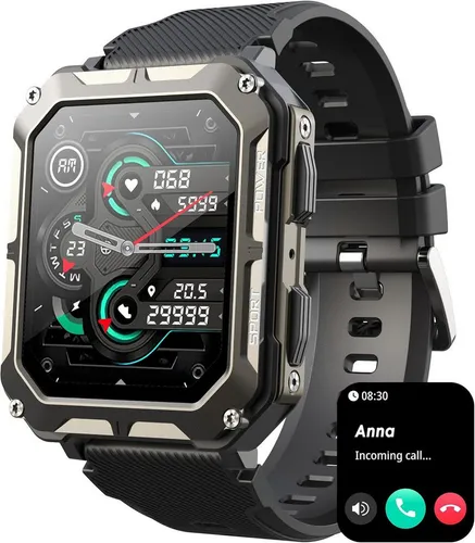 findtime Smartwatch (4,5 cm, android ios), Herren Outdoor Smartwatch mit 1.83
