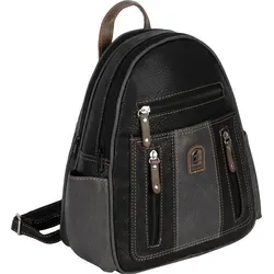 Cityrucksack Damen Tagesrucksack Schwarz-Grau (15118)