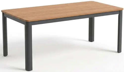 Ambiente Haus Esstisch Garten Esstisch Alu 220x95cm - grau (1-St)