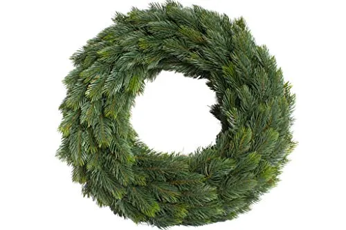 Kunstkranz Edel-Adventskranz beidseitig Tanne - Nussknacker, festlicher Adventskranz aus hochwertiger Tanne, ideal für eine stilvolle Weihnachtsdekoration, Höhe 13 cm, perfekt für Ihr Zuhause.