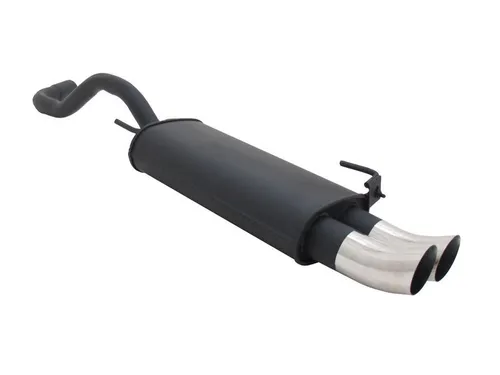Novus Sportauspuff für VW Polo 4 6N / 6N2 2x76mm DTM - Schalldämpfer mit sportlichem Design und zwei 76mm DTM-Endrohren für verbesserten Klang und Leistung.