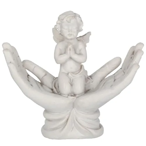 Nemesis Now NEM3997 Cherub-Figur, 11 cm, Resin, weiß, fachmännisch gefertigte Cherub-Figur, Geschenk für neue Eltern, aus feinstem Harz gegossen, fachmännisch handbemalt