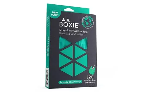 Boxiecat Boxie® Nachhaltige Scoop & Tie™ Beutel für Haustierabfälle, 120 Stück (1 Stück)