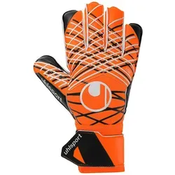 uhlsport Soft Resist+ Torwarthandschuhe - Fluo orange/weiß/schwarz, Größe 8 - Torwarthandschuhe mit exklusivem SOFT RESIST-Latex für herausragenden Grip und Abriebsfestigkeit, ideal für Kunstrasen und Hartplatz.