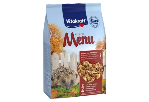 Vitakraft Igelfutter 600g - Trockenfutter für Igel - Nahrhaftes Trockenfutter, speziell für die Bedürfnisse von Igeln entwickelt. Enthält hochwertige Zutaten wie Insekten und Gemüse für eine ausgewogene Ernährung. Ideal als Grundnahrung mit zusätzlichem Frischfutter.