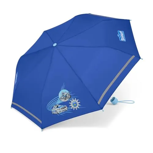 Scout Kinder-Taschenschirm mit reflektierendem Streifen Blue Police