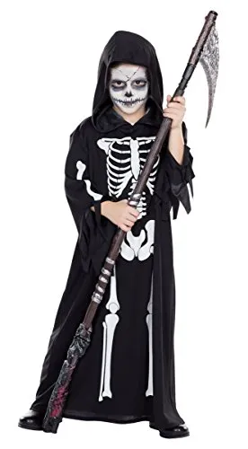 Rubie's Kinder Kostüm Skelett Totengräber Henker Karneval Halloween Gr.140