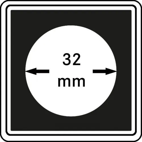 Lindner Münzkapsel CARRÉE 32 mm 2240032 (4er Pack) Neu