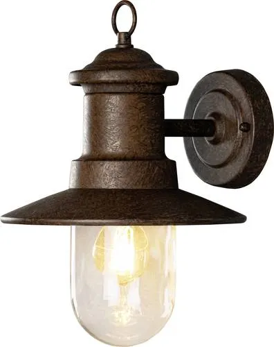 Konstsmide Napoli 7346-970 Außenwandleuchte E27 60W Rost - Lampen für Außenbereich, stilvolle Wandleuchte aus Rost mit E27-Fassung für stimmungsvolles Licht und elegante Akzente.