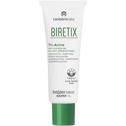 Biretix Tri-Active Anti-Blemish Gel - Effektive Aknebehandlung - Akne Gel zur Bekämpfung von Hautunreinheiten mit 15% Glycolsäure und 2% Salicylsäure. Reinigt Poren und reguliert Talgproduktion für eine klarere Haut.