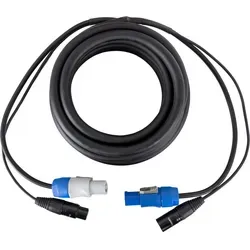 Pronomic Stage PPX-5 Hybridkabel Powerplug/XLR - Hybridkabel für Audio und Strom, ideal für aktive Lautsprecher. Kein Kabelsalat dank Powercon-kompatibler Stecker. 5 m Länge für flexible Anwendungen.