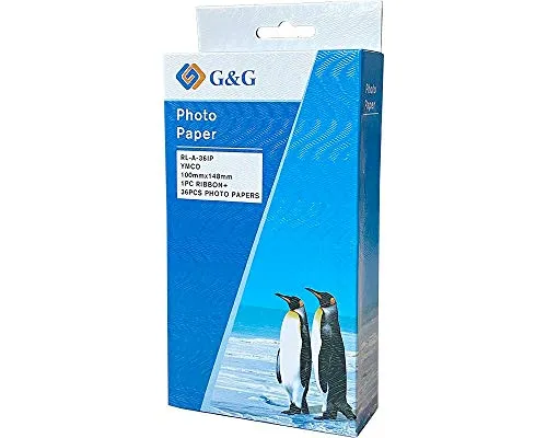 G&G Fotopapier Farbkartuschen Set kompatibel zu Canon KP-36IP (10 x 15 cm) für Canon Selphy CP Fotodrucker Serie (36 Bilder)
