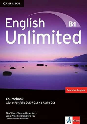 English Unlimited B1 Pre-intermediate: Kursbuch mit DVD-ROM und Audio-CDs - Lehrbuch Englisch für B1-Niveau mit interaktivem e-Portfolio und drei Audio-CDs für effektives Lernen.