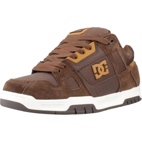 DC Shoes Herren Skate-Trainers STAG in Braun - 42.5 EU - Sneaker aus Wildleder und Synthetik, ideal für den Alltag mit 3 cm Absatzhöhe, perfekt für Stil und Komfort.