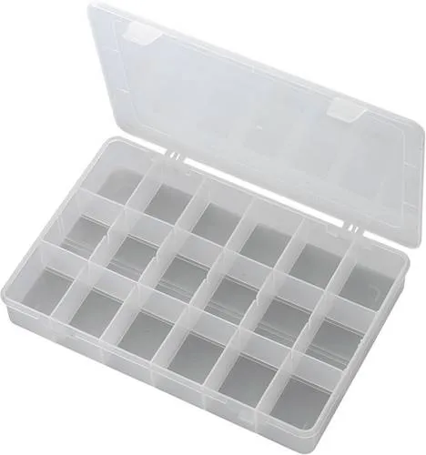 TRU COMPONENTS PP18-01 Sortimentskasten - 278 x 192 x 43 mm, aus transparentem Polypropylen für optimale Aufbewahrungslösungen