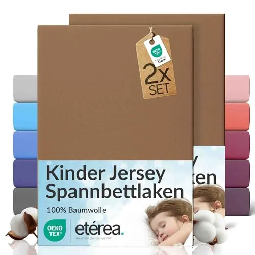 etérea Jersey 2er Set Spannbettlaken 80x160cm