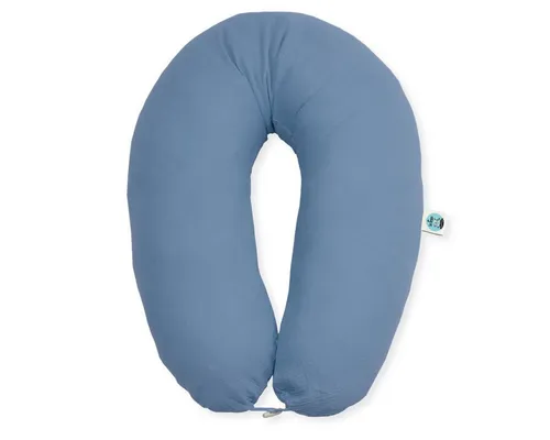 SEI Design Stillkissen XXL - Ergonomisches Seitenschläferkissen für Mütter - Stillkissen XXL, 190x30 cm, ergonomisch zertifiziert mit abnehmbarem Bio-Baumwollbezug. Ideal für Komfort während der Schwangerschaft und beim Stillen, anpassbar durch Holzknopf oder Bändchen.