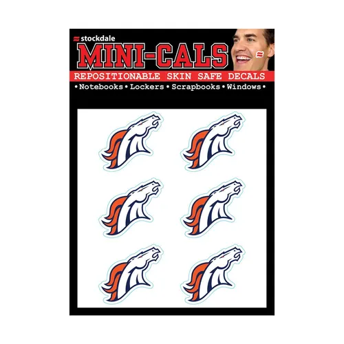 Wincraft 6er Gesicht Aufkleber 3cm - NFL Denver Broncos