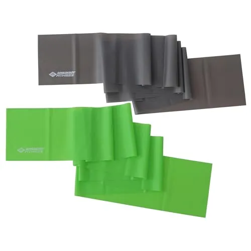 Schildkröt Fitnessbänder 2er Set, Latexfrei, Grün-Anthrazit, in 4-Farb Karton, 960220