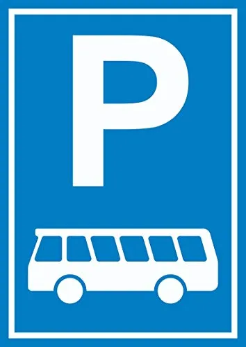 HB-Druck Reisebus Bus Parkplatz Schild A4 (210x297mm)