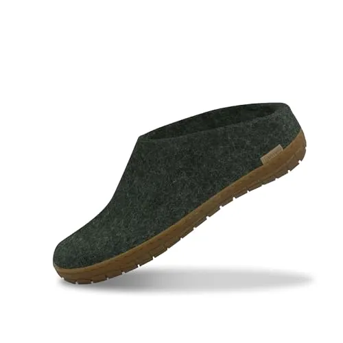 glerups dk Modell BR Unisex-Filz-Slipper - Hausschuhe aus hochwertiger Wolle mit flexibler Naturkautschuksohle für optimalen Halt und Komfort zu Hause.