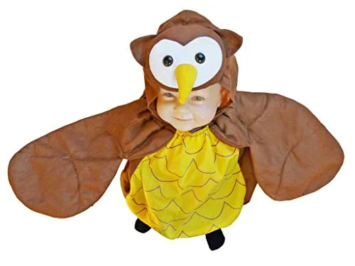 Ikumaal Eulen-Kostüm, F68 86-92, für Baby Babies Klein-Kind, Eule Uhu Vogel Wald-Tiere Kostüm-e Fasching Karneval Kleinkinder-Karnevalskostüme Faschingskostüme