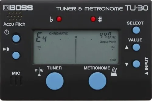 Boss TU-30 Stimmgerät chromatisch Metronom Boss Tuner TU30  - NEUWARE -