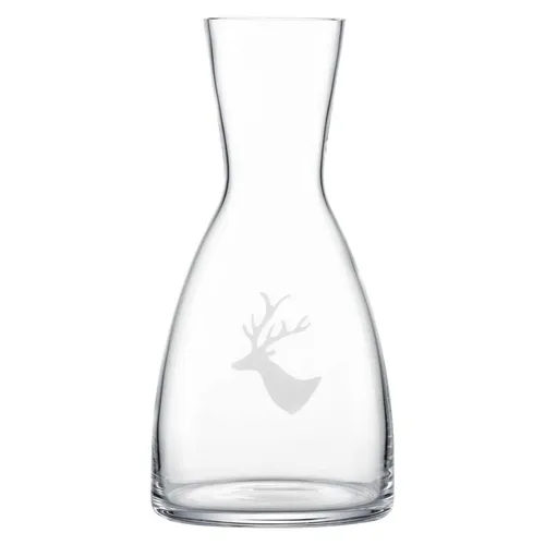 Eisch Germany Karaffe Chalet 750 ml - Elegante Karaffe mit Hirsch-Motiv - Geschirr - Handgefertigte Karaffe mit No Drop Effekt, ideal zum stilvollen Servieren von Wein und Wasser, spülmaschinengeeignet und im Geschenkkarton.