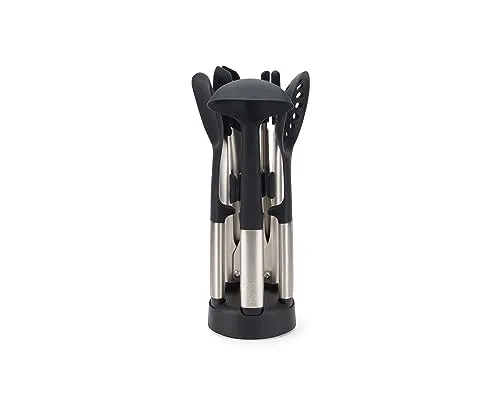 Joseph Joseph Elevate Fusion Küchenutensilien-Set 10568 - 5-teilig - Küchenutensilien-Set aus hochwertigem Stahl und Silikon, mit innovativem Design für hygienisches Kochen, ideal für moderne Küchen.