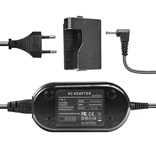 Netzteil mit Akkuadapter für Canon EOS 1100D, 1200D, 1300D, Rebel T3, Rebel T5, Kiss X50 - ersetzt ACK-E10