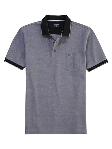 OLYMP Poloshirt Casual Two-Tone Piqué - Herren-Shirts mit einzigartigem Two-Tone Piqué und seitlichen Schlitzen für optimalen Tragekomfort. Ideal für legere Anlässe.