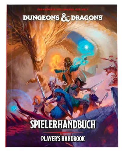 Dungeons & Dragons RPG: Spielerhandbuch 2024 DEUTSCH - Regelbuch in gebundener Ausgabe, bietet umfassende Regeln und Charakteroptionen für ein fesselndes Rollenspiel-Erlebnis.