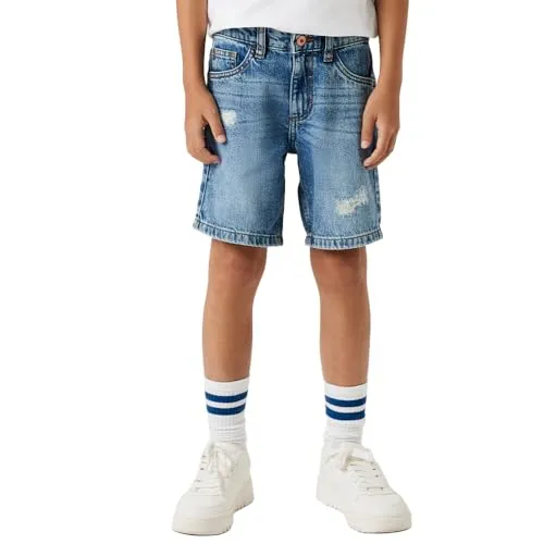 Name It NKMSILAS LOOSE DNM L SHORTS 7998-BE NOOS - Modische Shorts für Jungs, aus strapazierfähiger Baumwolle, ideal für warme Tage und vielseitig kombinierbar mit T-Shirts oder Hemden.