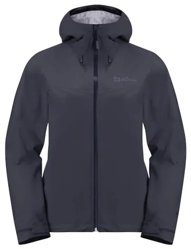 Jack Wolfskin Highest Peak 3L Damen Regenjacke - Anthrazit - S - Funktionsjacke für Damen, wasserdicht und atmungsaktiv, ideal für Outdoor-Aktivitäten bei jedem Wetter.