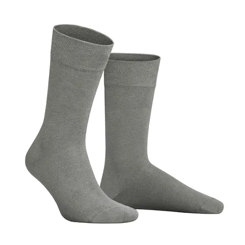 Hudson Herren Socken Relax Cotton druckfreier Bund silber 0525 41-42