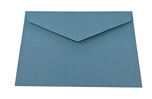 blaue recycelte Briefumschläge in blau von the lazy panda card company