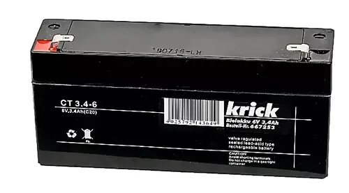 Produktbild Bleiakku Krick 6 Volt 3,4 Ah PB Akkumulator 667253 Garecht Garmin