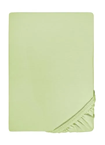 Spannbettlaken Feinjersey 180/200 in grün von biberna