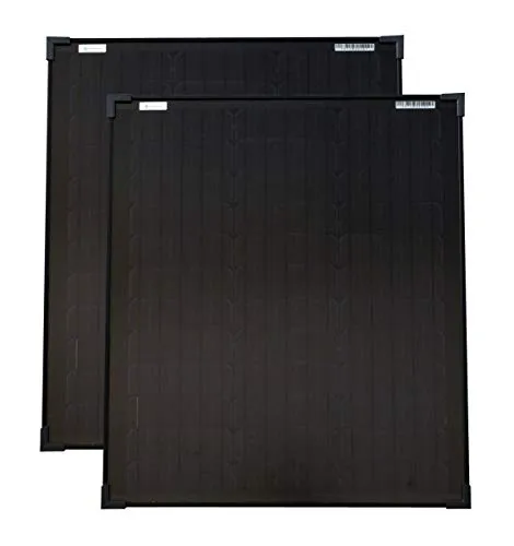 Solarmodule 2 Stück 50 Watt schwarz Mono Solarpanel Solarzelle 630x545x35 92084