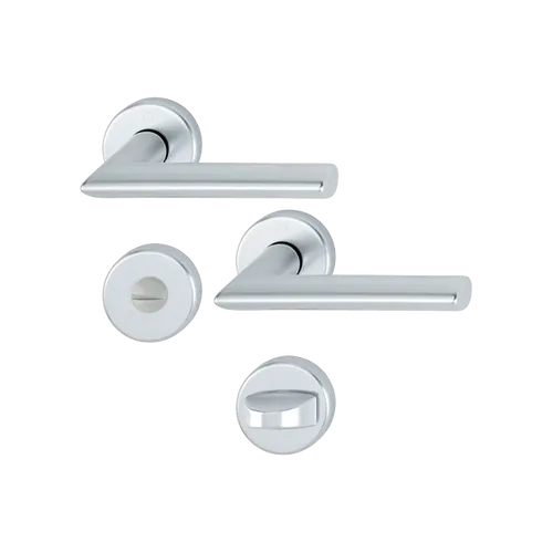 Hoppe-AG Drückergarnitur 2783205 Stockholm - Robuste Aluminium Drückergarnitur für Bad- und WC-Türen, ergonomisches Design, ideal für hohe Beanspruchung und Langlebigkeit mit Korrosionsbeständigkeit Klasse 4.