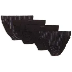 frank fields Slip (4-St) schwarz 3XL - Herrenunterhosen, 4er Set aus hochwertiger Baumwolle mit Elasthan für optimalen Tragekomfort und perfekte Passform in Größe 3XL.
