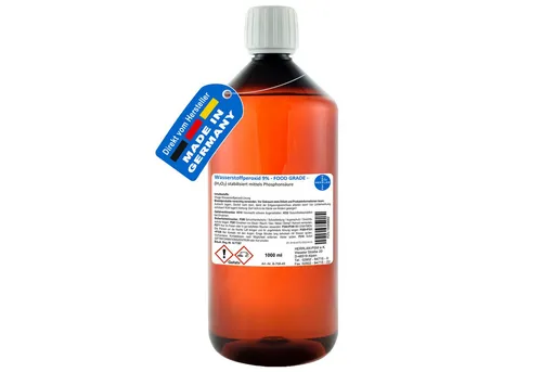 HERRLAN Wasserstoffperoxid 9% FOOD GRADE I HERRLAN-Qualität Bleichmittel (1 Liter)